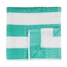 Bath Towel Cabana Stripe Terry - Turquoise